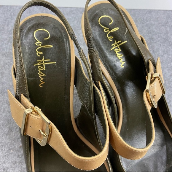 Cole Haan Olive and Tan Heels - Picture 11 of 13